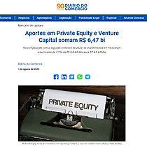Aportes em Private Equity e Venture Capital somam R$ 6,47 bi